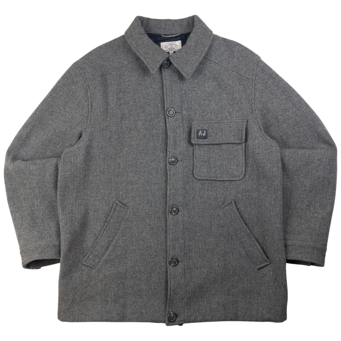 Vintage Armani Jeans Button Up Wool Jacket Size XL