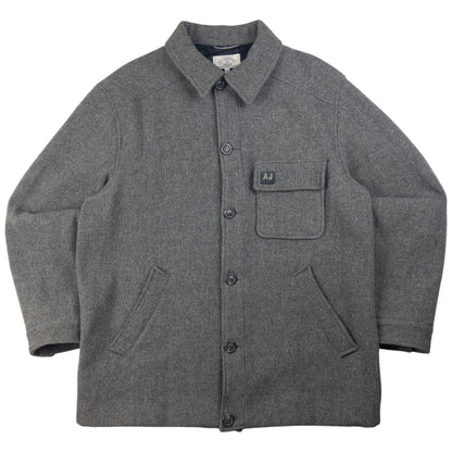 Vintage Armani Jeans Button Up Wool Jacket Size XL