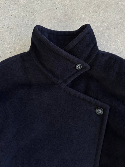 Max Mara Wool Mohair High Neck Coat - M