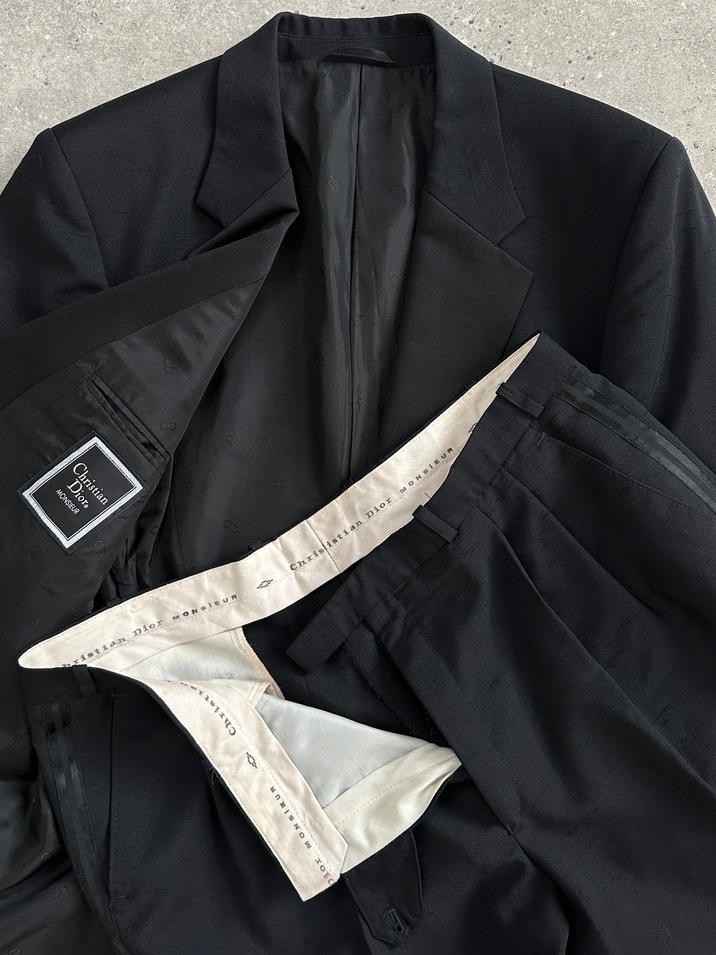 Christian Dior Monsieur 1990s Tuxedo Pure Wool Single Breasted Suit - 44R/W32