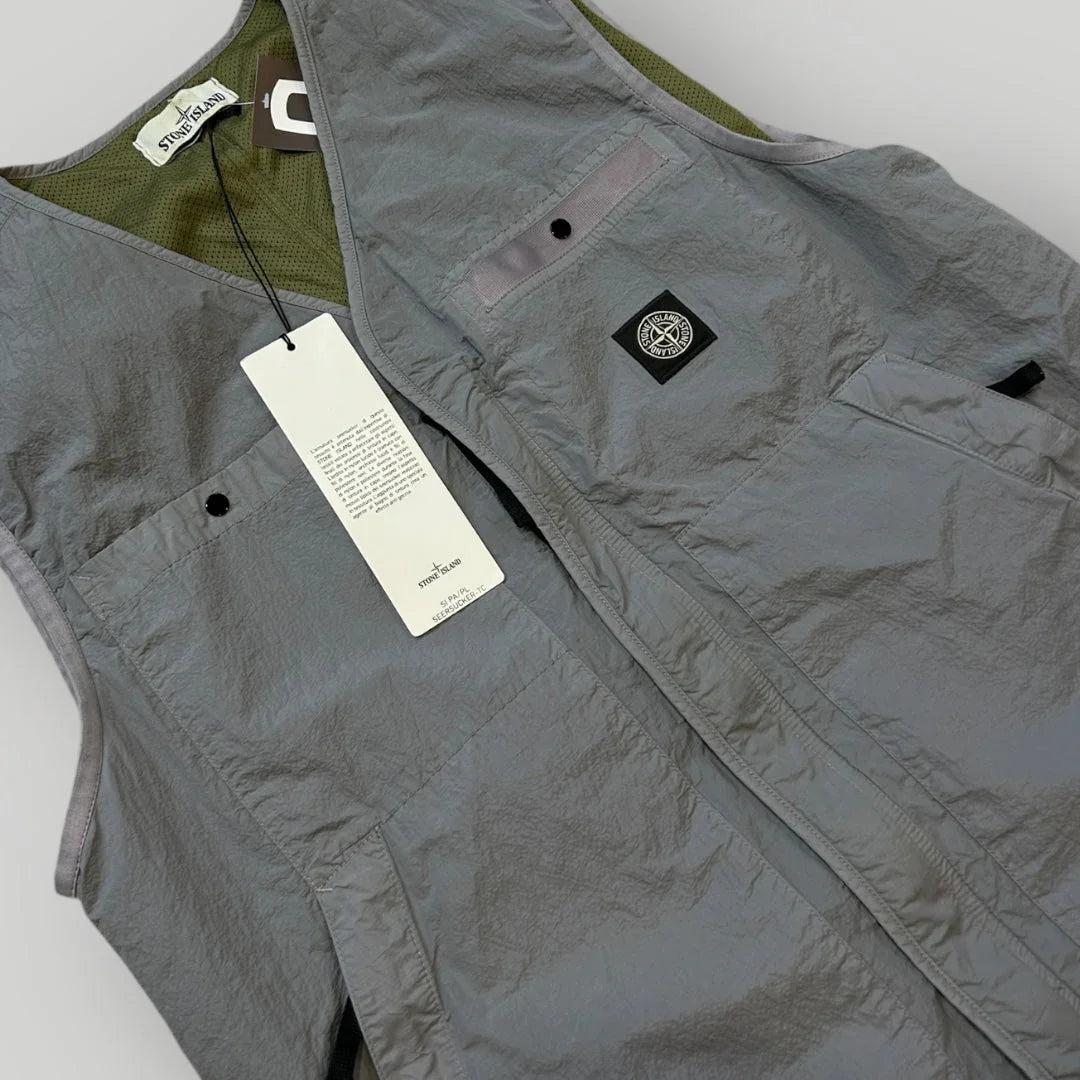 Stone Island S.I.PA/PL Seersucker-TC Waistcoat Gilet L