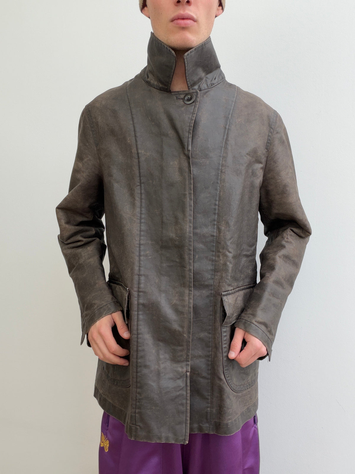 C.P. Company 00s Waxy Coated-Cotton Overcoat | Large, Brown
