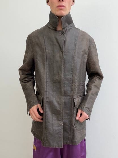 C.P. Company 00s Waxy Coated-Cotton Overcoat | Large, Brown