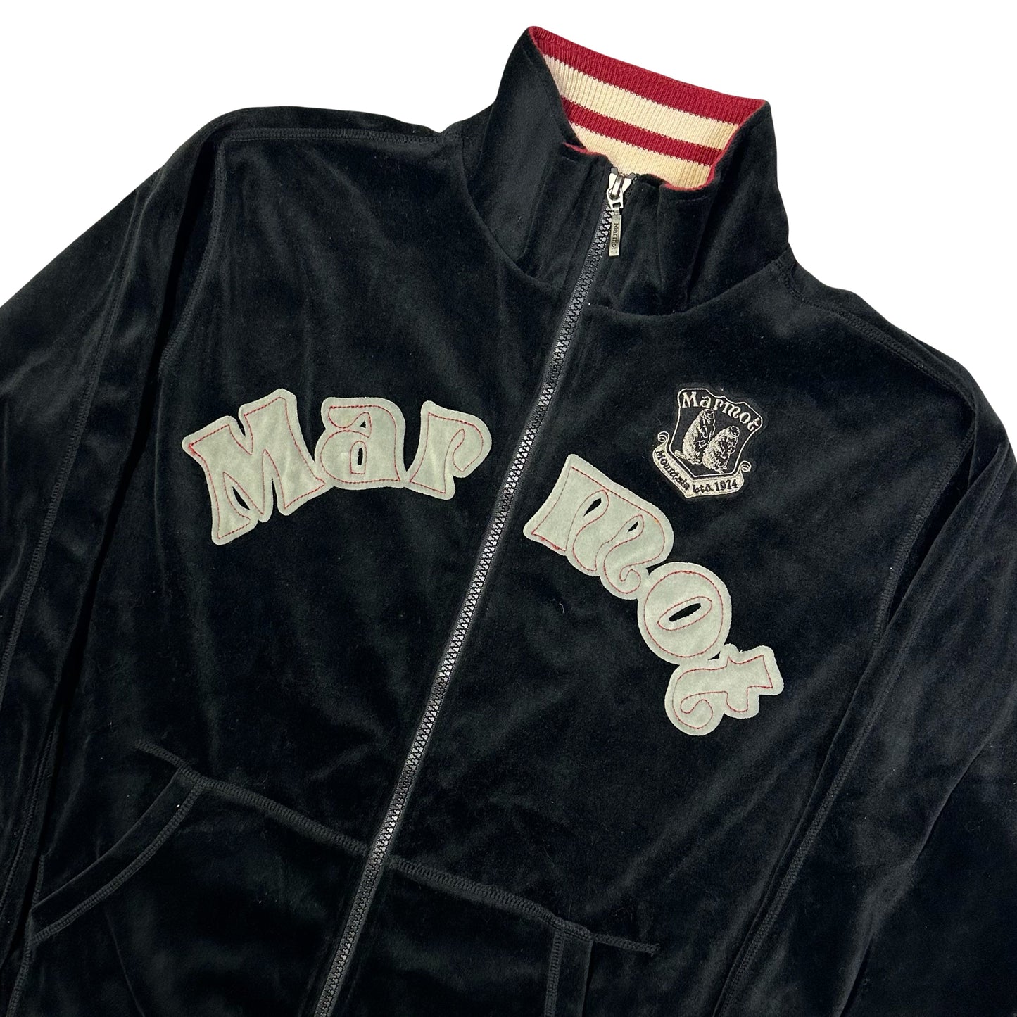 Marmot Velour Zip Up Sweatshirt In Black ( S )