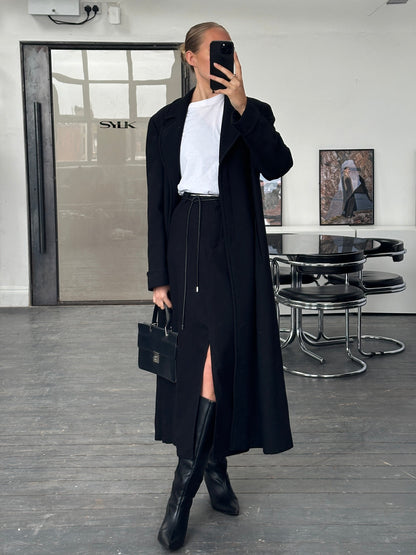 Giorgio Armani 1990s Pure Wool Floor Length Coat - M