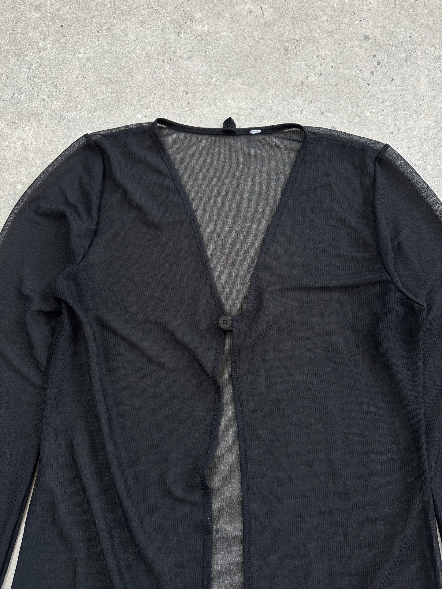 Vintage 2000s Sheer Floor Length Cardigan - S/M