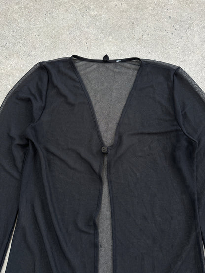 Vintage 2000s Sheer Floor Length Cardigan - S/M