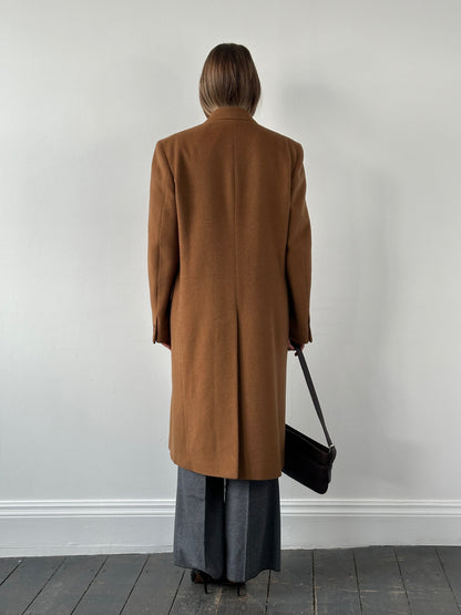 Italian Vintage 1980s Pure Cashmere Double Breasted Coat - XL