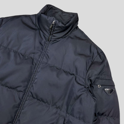 Prada 2011 Extra Fine Gabardine Nylon Triangle Logo Puffer - IT50 (L)