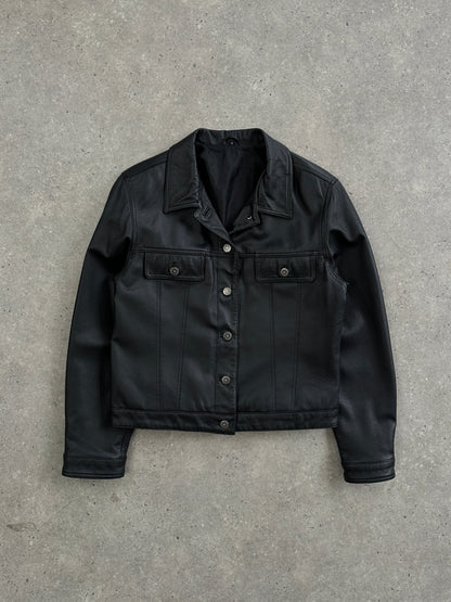 Vintage Boxy Leather Jacket - S/M