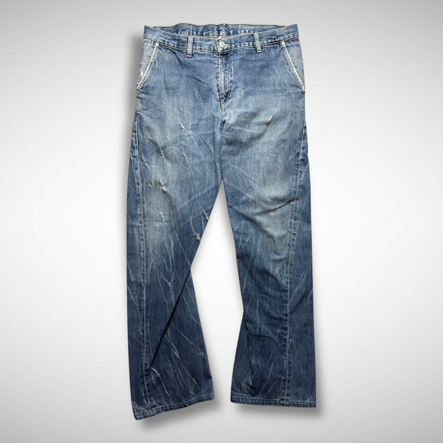 Levi’s Engineered Laser-Etched Twisted Jeans (2000s)