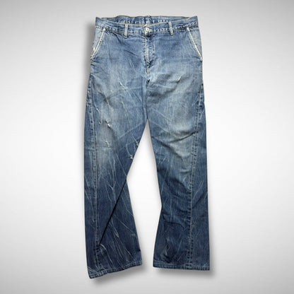 Levi’s Engineered Laser-Etched Twisted Jeans (2000s)