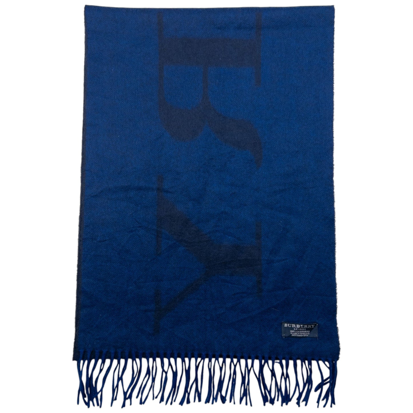 Vintage Burberry Cashmere Tassel Scarf