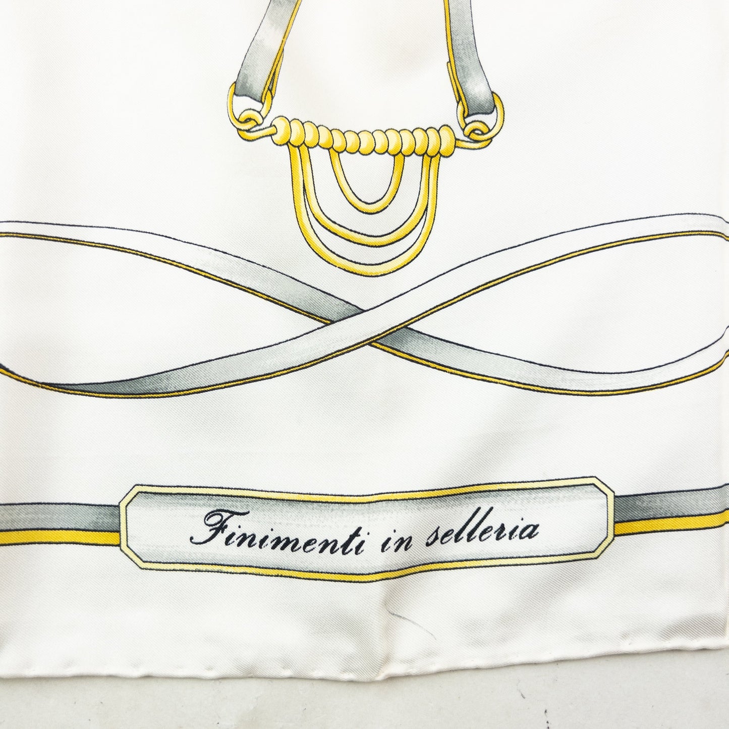 Vintage 80s Gucci Equestrian Horse Bit Harness Print Silk Scarf | O/S, Multicoloured