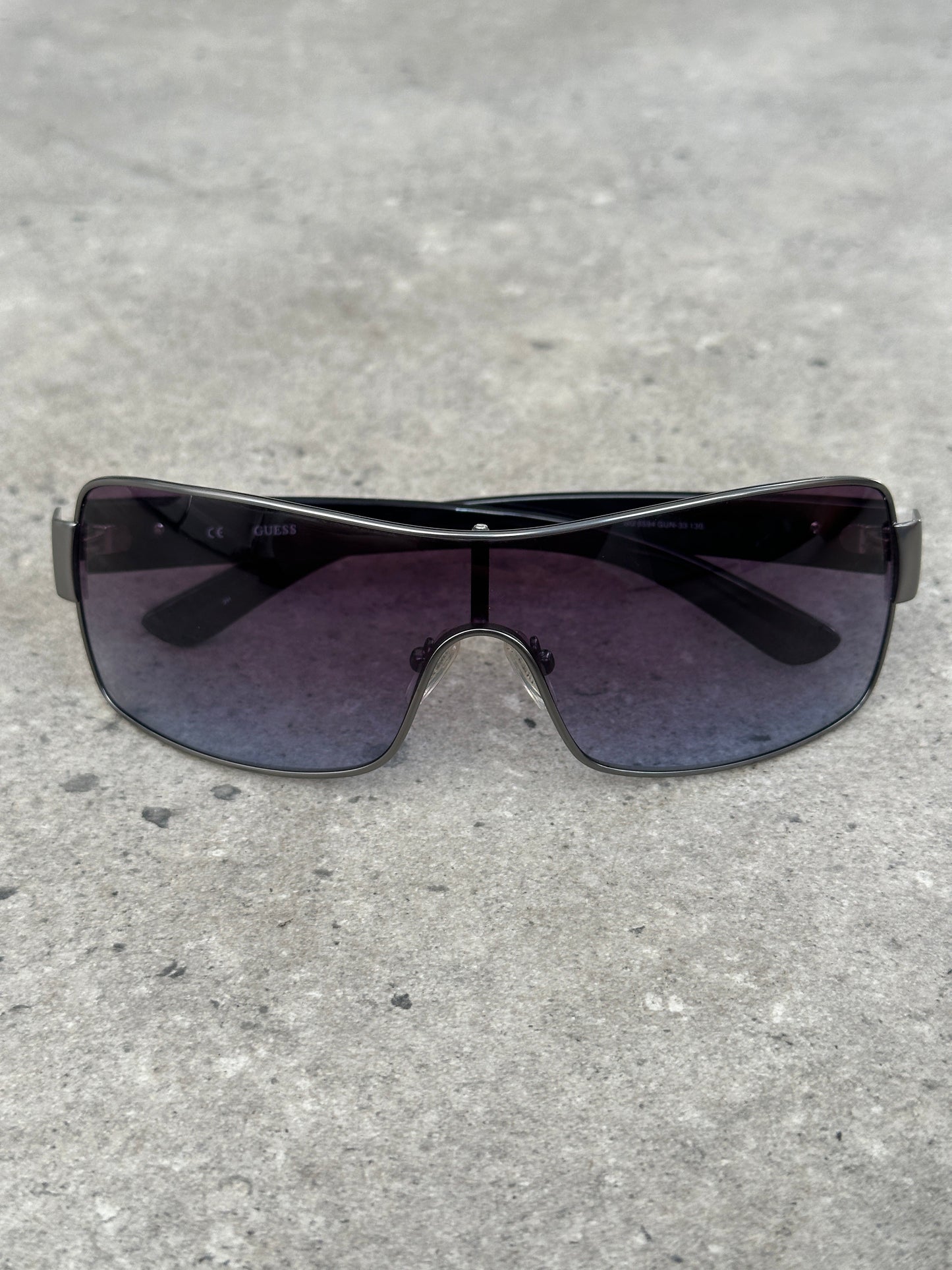 Guess 2000s Oversized Shield Logo Sunglasses