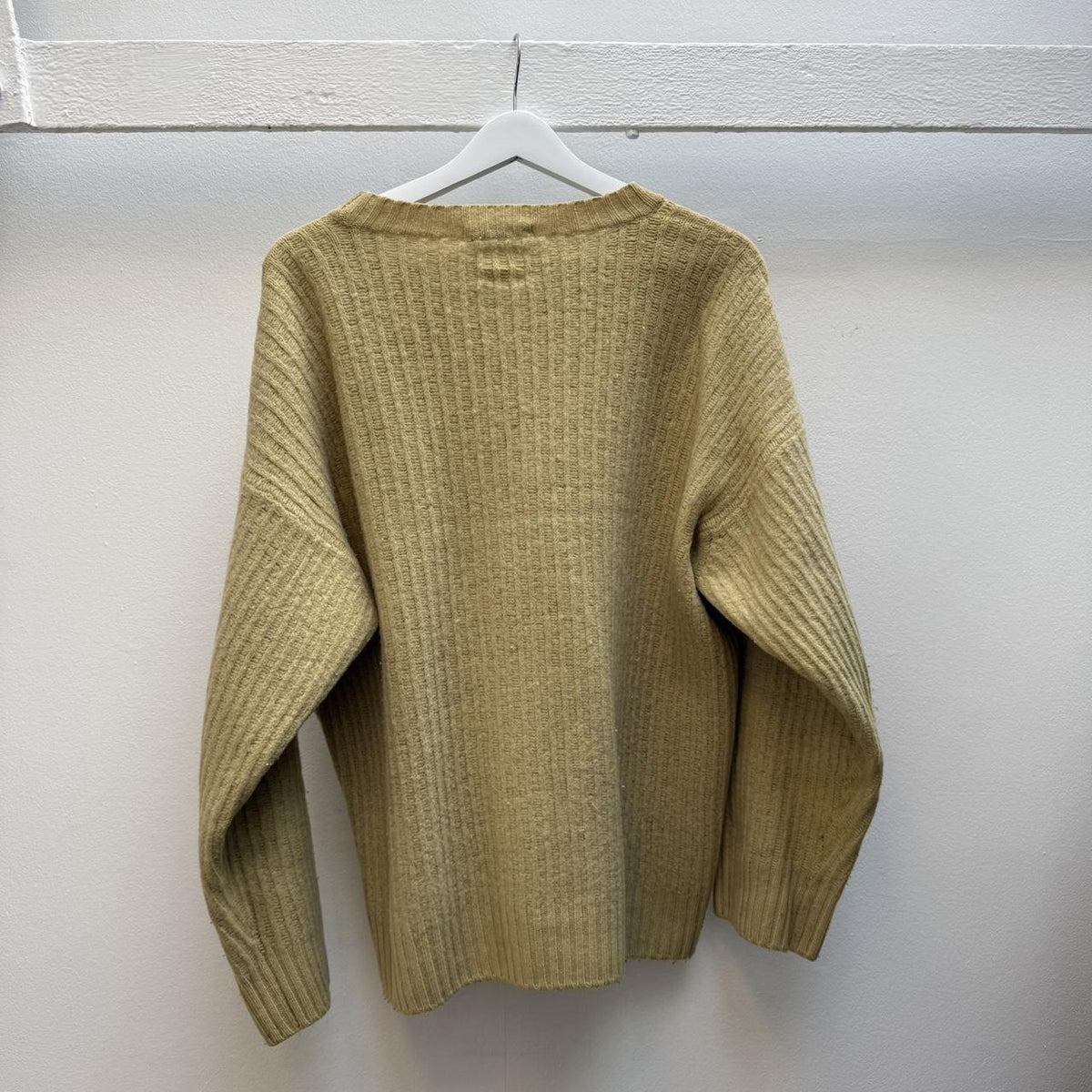 90’s Stone Island Ribbed Wool Blend Knit Jumper (M/L) | Medium, Beige