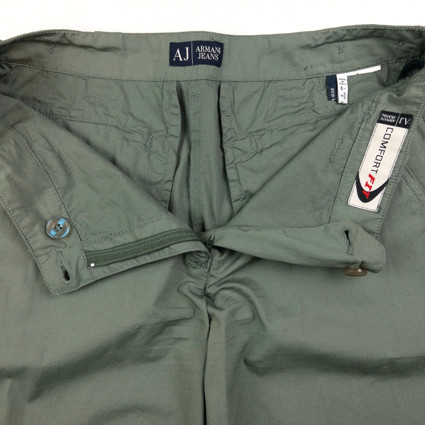 Vintage Armani Jeans Lightweight Wide Cargo Trousers Womens Size W30