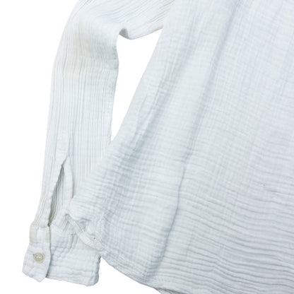 Vintage 90s Plantation By Issey Miyake Crinkle Button Up Shirt Womens Size S | Small, White