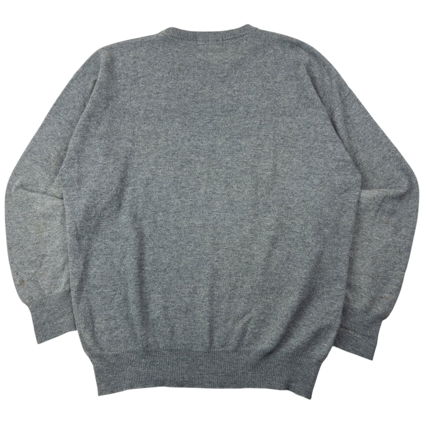 Vintage 90s YSL Yves Saint Laurent Wool Jumper Size L | Large, Grey