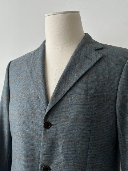 Loro Piana 1990s Check Wool Cashmere Blazer - 36R