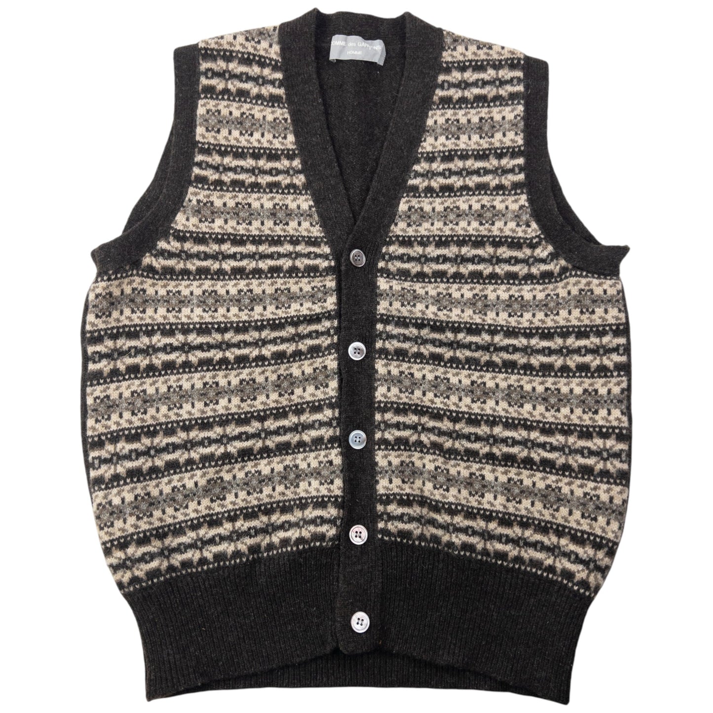 Vintage 90s Comme Des Garçons HOMME Button Up Sweater Vest Size S