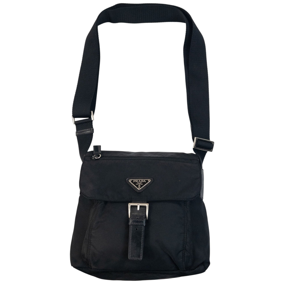 Vintage 2000s Prada Crossbody Bag | O/S, Black