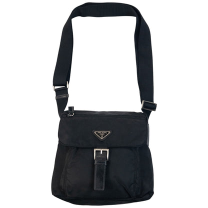 Vintage 2000s Prada Crossbody Bag | O/S, Black