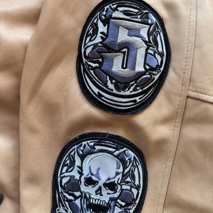 Avirex 'Rides & Rims' Leather Varsity Jacket - L