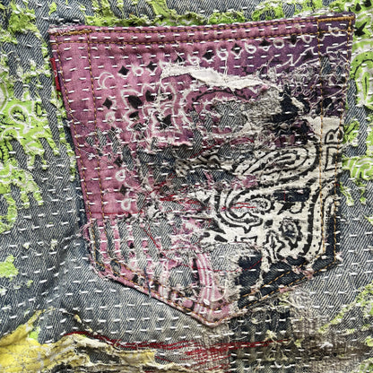 Boro Bandana Sashiko Distressed Jeans - W34"