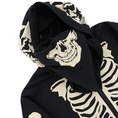 Vanson Leathers Skeleton Hoodie - XXL | XXL, Black
