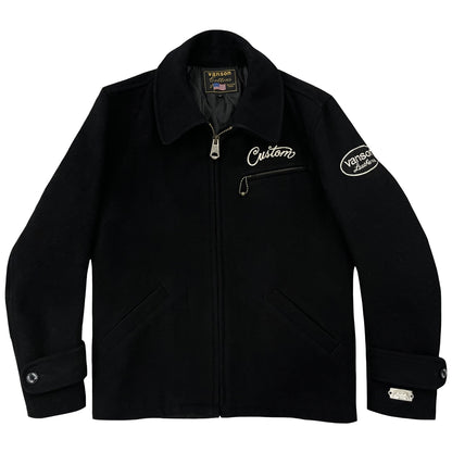 Vanson Leathers Wool Motorcycle Jacket - S | Small, Black