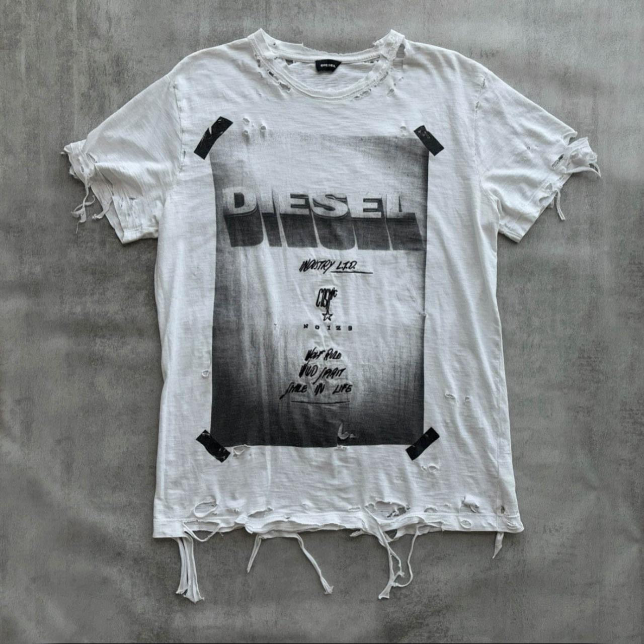 DIESEL DISTRESSED T-SHIRT | O/S, Red