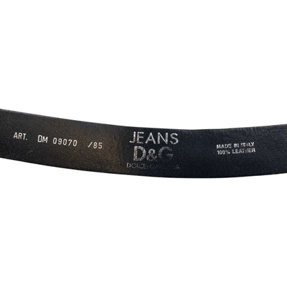 Vintage 2000s Dolce & Gabbana Leather Belt Size L | O/S, Black
