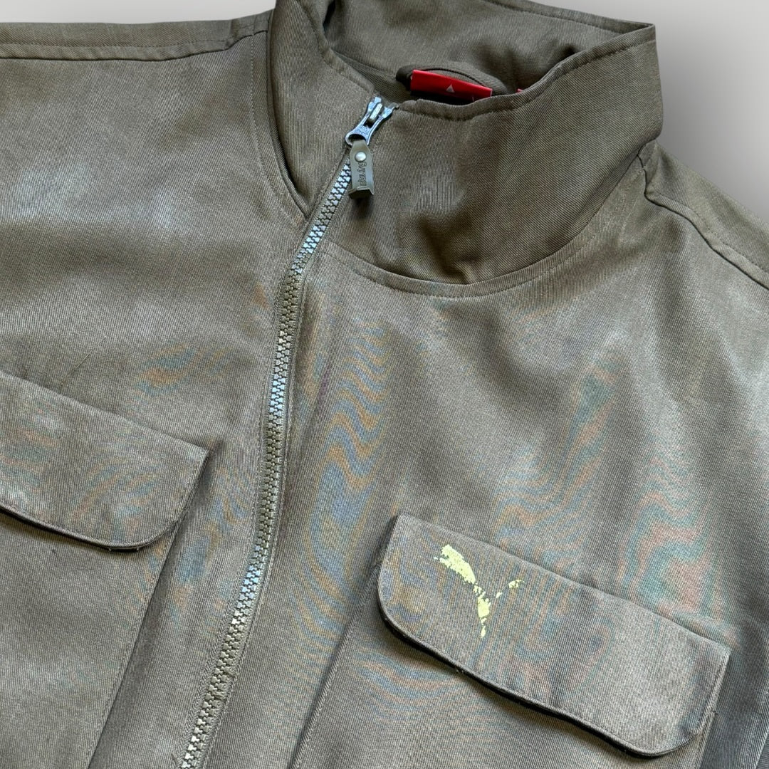 2000’s Puma Sidewinder Zip Up Jacket L | O/S, Olive Green