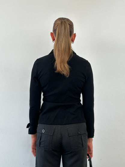 Italian Vintage Fitted Ribbed Shirt - S