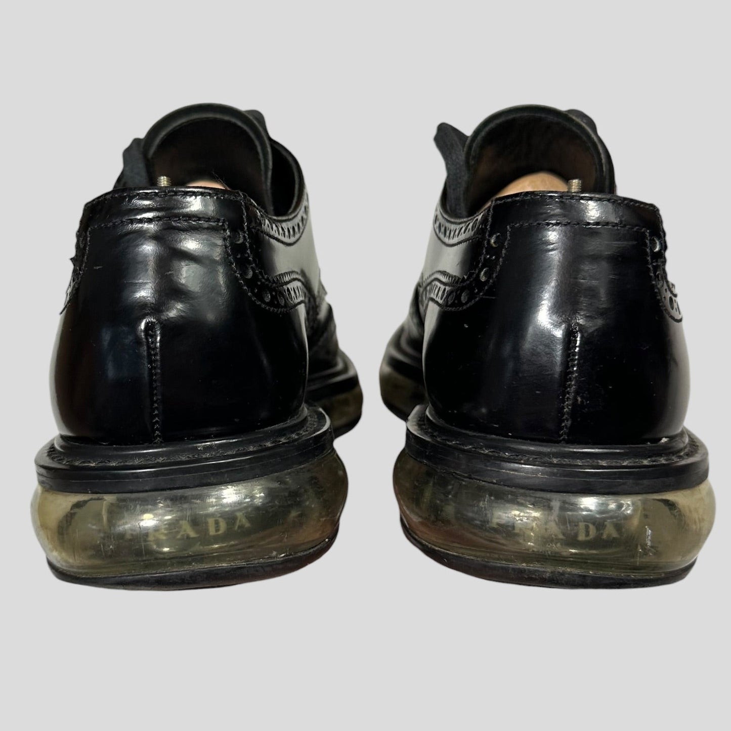 Prada Air Levitate Brogues Black Leather Derby Shoes - UK9 | DEFAULT TITLE, Black