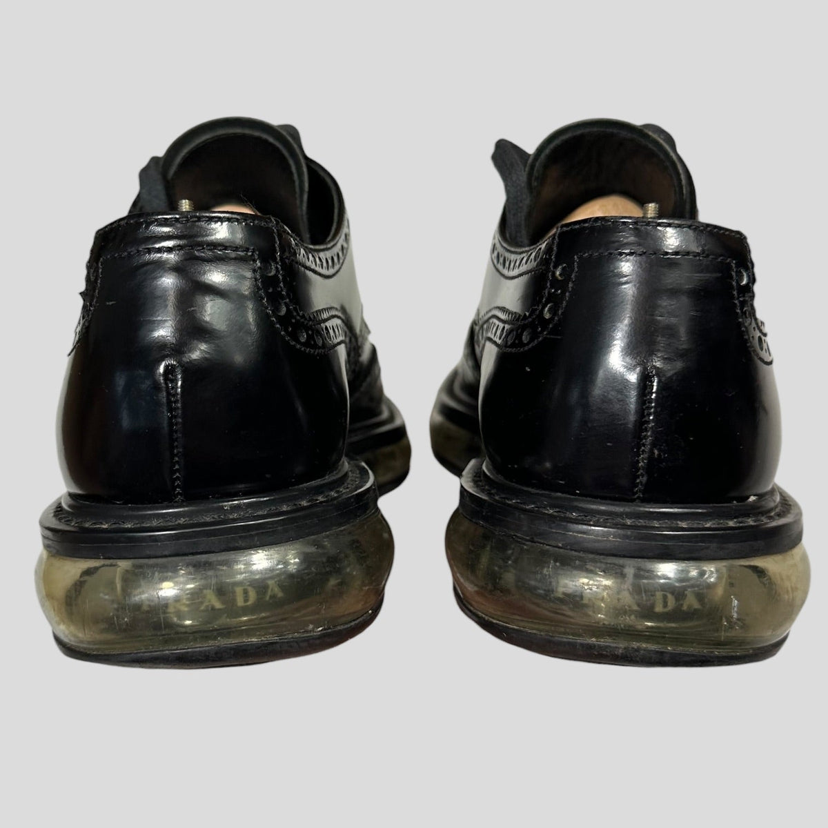 Prada Air Levitate Brogues Black Leather Derby Shoes - UK9 | O/S, Black
