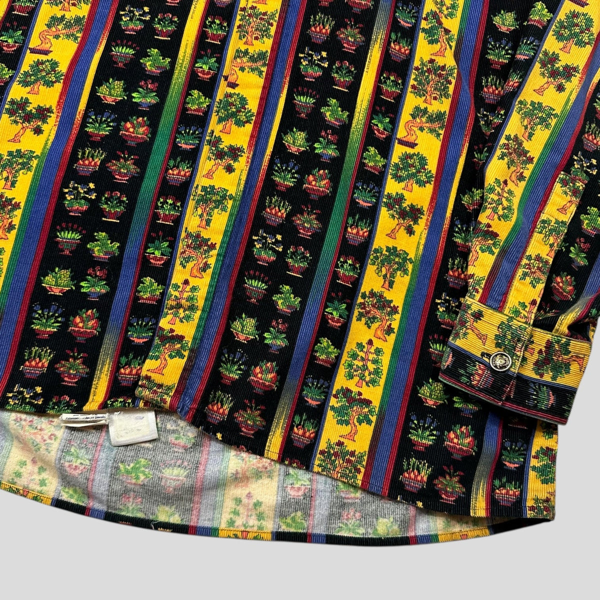 Versace Jeans Couture 1990’s Bonsai Plants Corduroy Shirt - M (L/XL) | Multicoloured