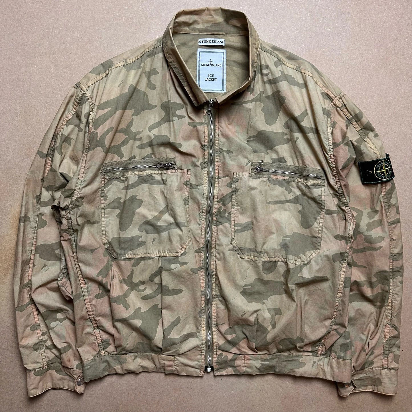 S/S 1989 Cotton Poplin Ice Camouflage Bomber Jacket