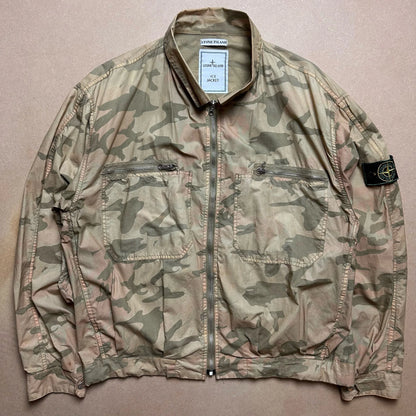 S/S 1989 Cotton Poplin Ice Camouflage Bomber Jacket