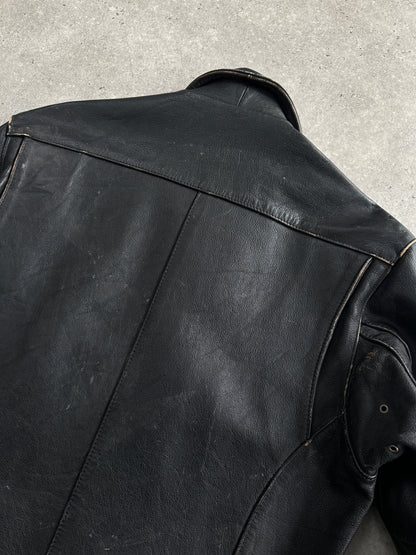 Vintage 1990s Aged Leather Jacket - M/L