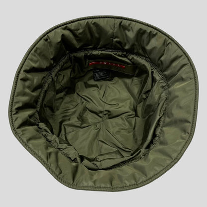 Prada Sport 1999 Nylon Padded Panelled Bucket Hat - M