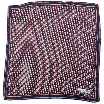 Vintage 2000s Dior Monogram Silk Scarf | O/S, Navy