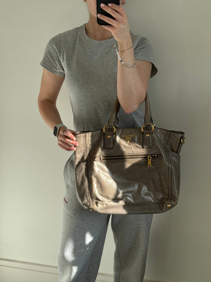 2010s Prada Vitello Shine Cargo Tote Bag | O/S, Multicoloured