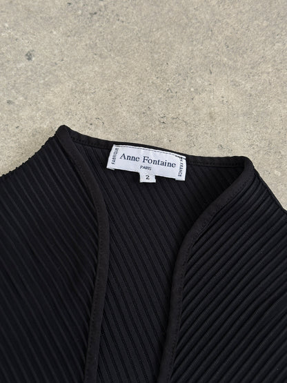 Anna Fontaine 2000s Ribbed Wrap Top - S