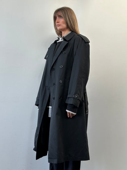 Vintage Double Breasted Floor Length Belted Trench Coat - XL