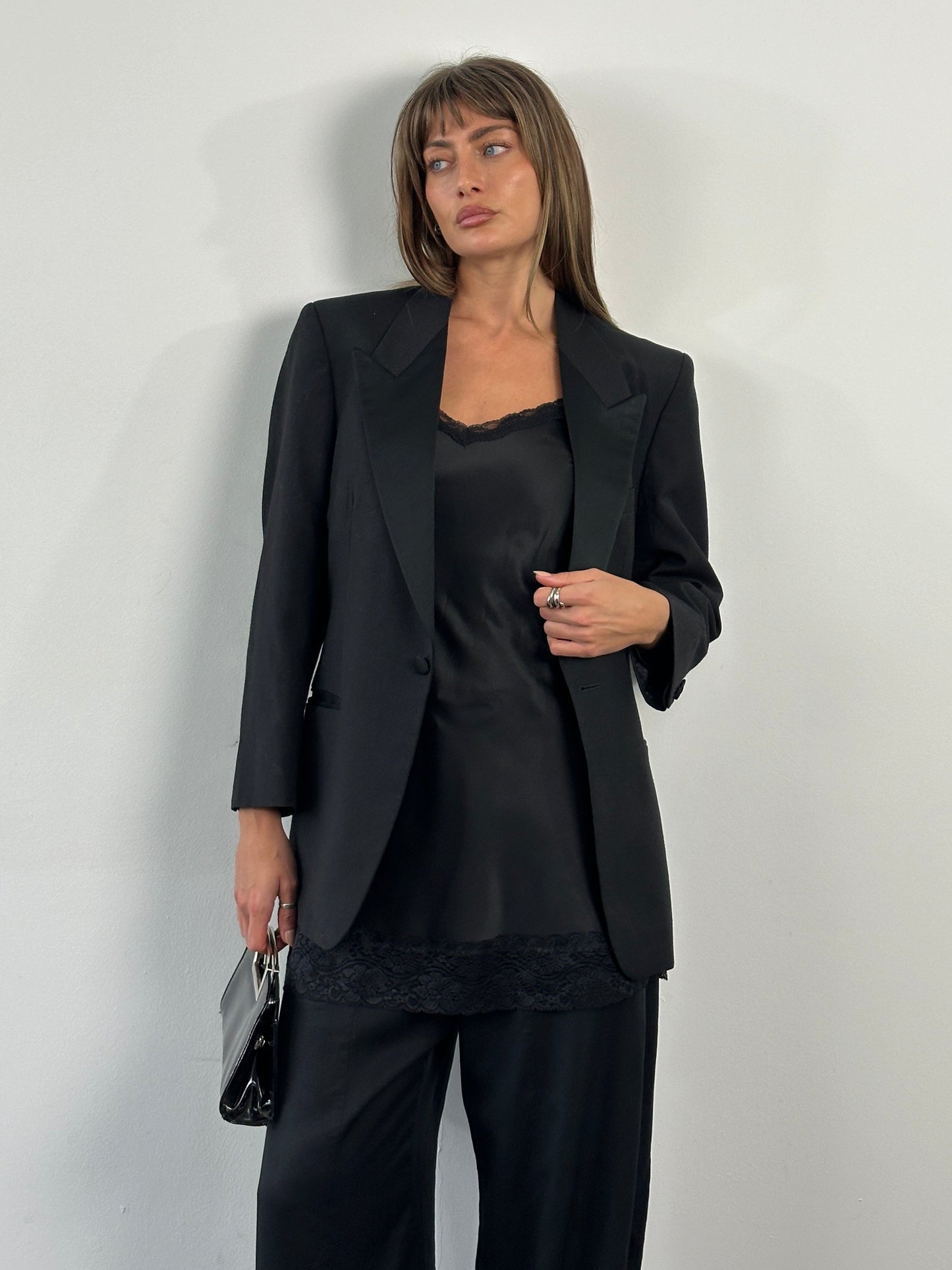 Christian Dior Monsieur 1980s Wool Tuxedo Blazer - 38R/M