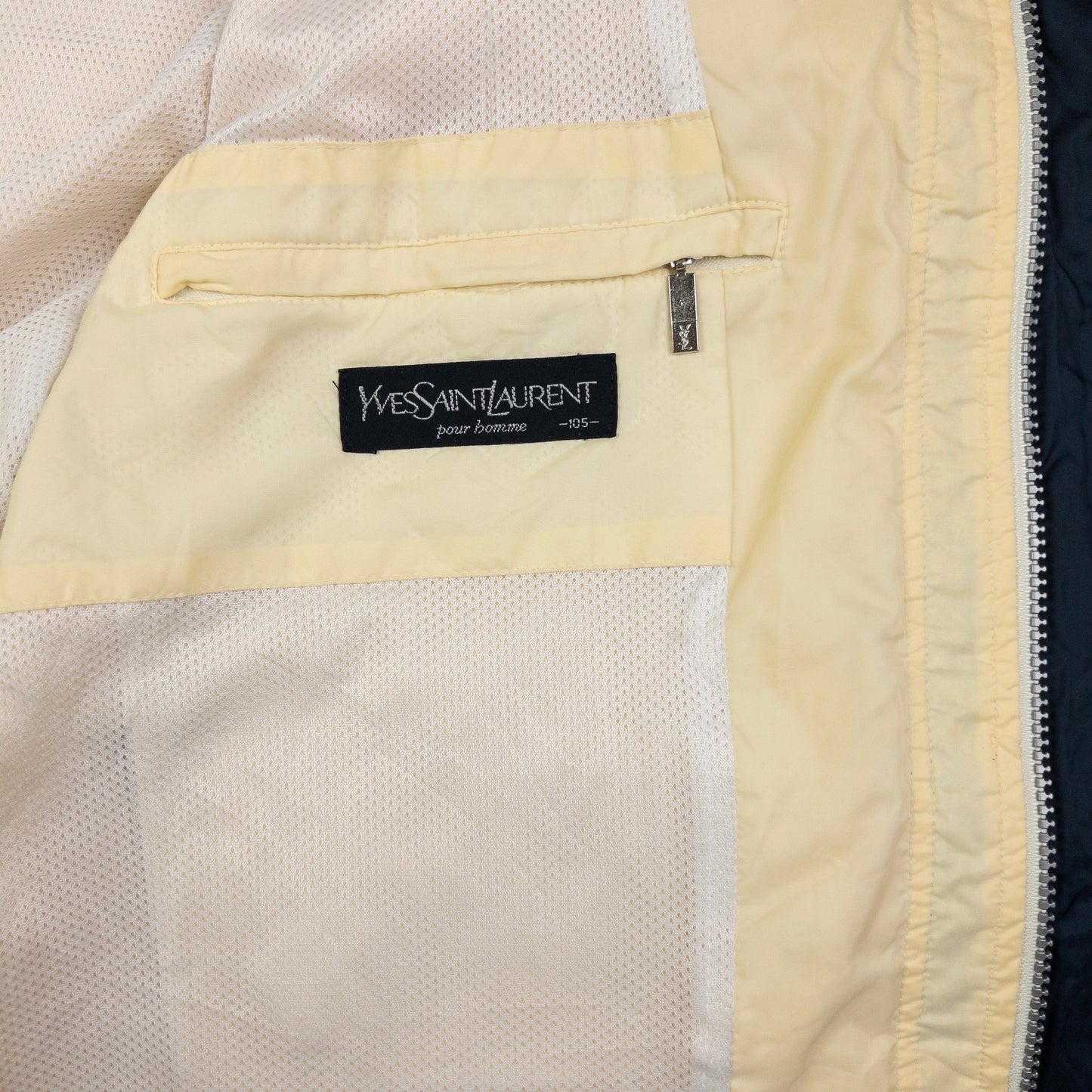 Vintage YSL Yves Saint Laurent Zip Up Jacket Size XL