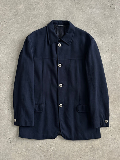 Versace Classic V2 1990s Bespoke Button Pure Wool Chore Jacket - L