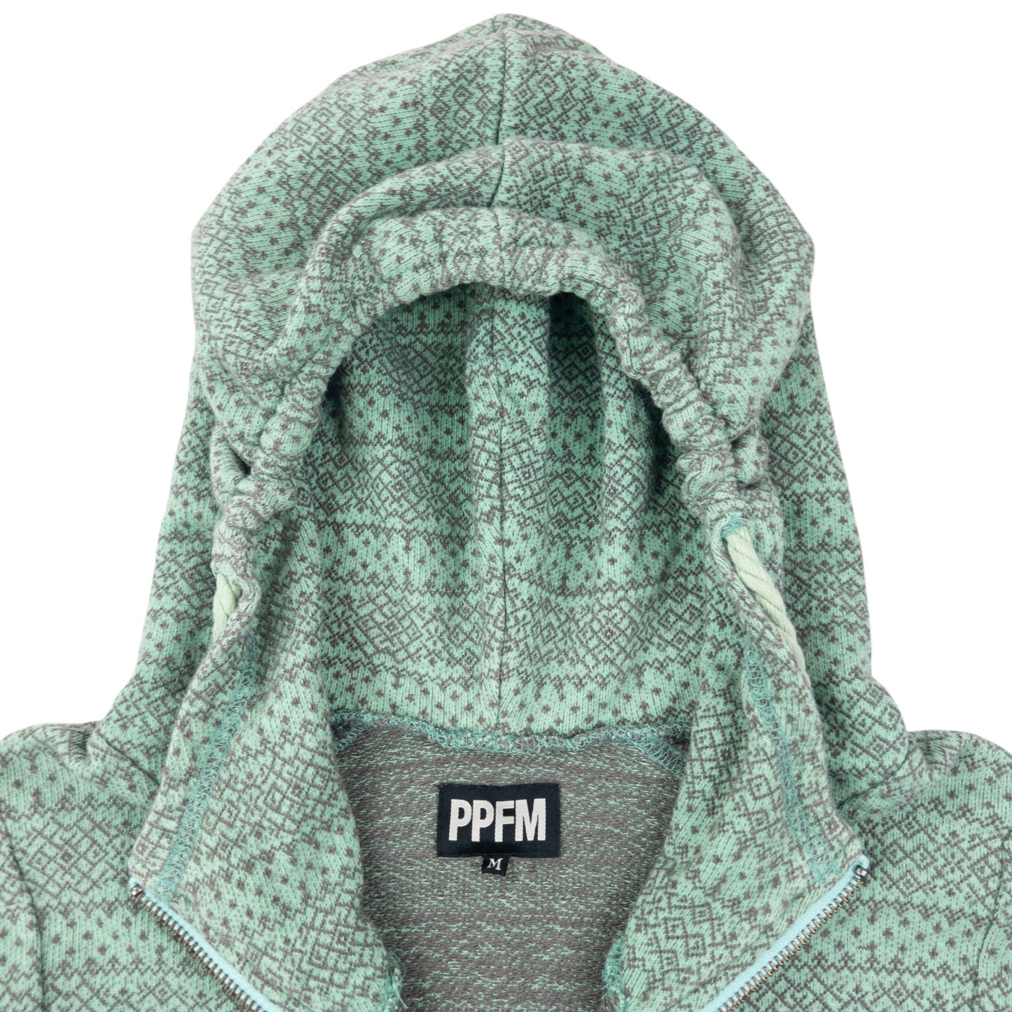 Vintage 2000s PPFM Pattern Zip Up Hoodie Size S | Small, Green